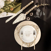 Ivory & Gold Set For Cake - ELENA HONCH