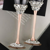 Ivy Blush Wedding Flutes & Cake Set - ELENA HONCH