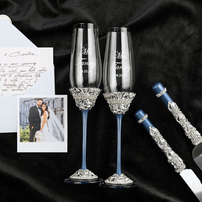 Ivy Flutes in Navy Color - ELENA HONCH