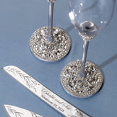 Laser - Enraved Flutes Avrora & Cake Set in Silver - ELENA HONCH