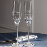 Laser - Enraved Flutes Avrora & Cake Set in Silver - ELENA HONCH