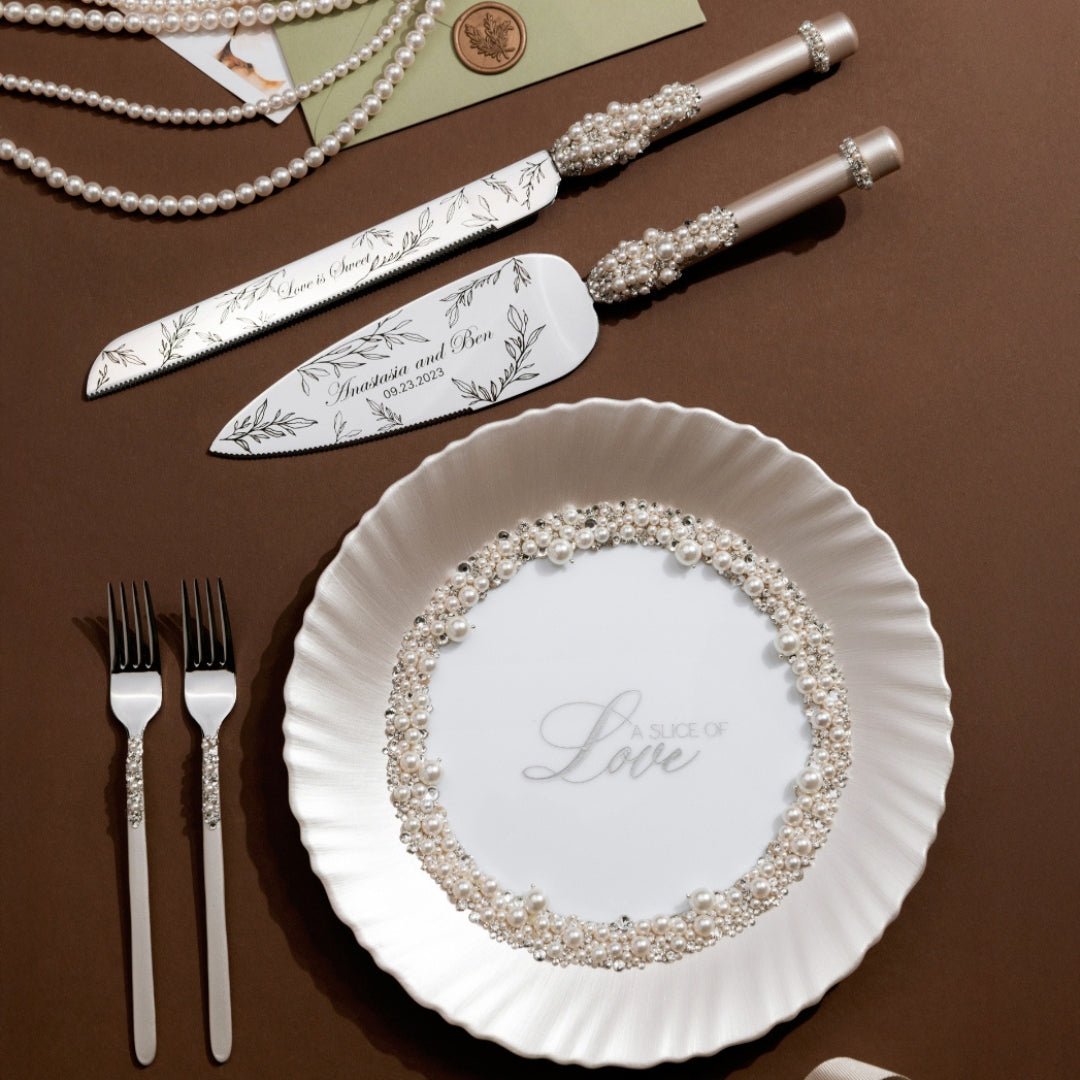 Lily Set Ivory with Pearls - ELENA HONCH