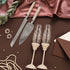 Margaret Wedding Flutes & Cake Set in Ivory - ELENA HONCH