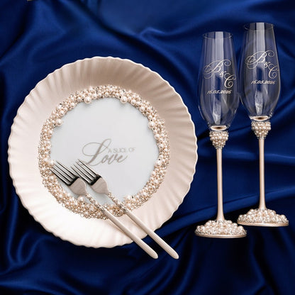 Pearl Avrora Set Ivory - ELENA HONCH