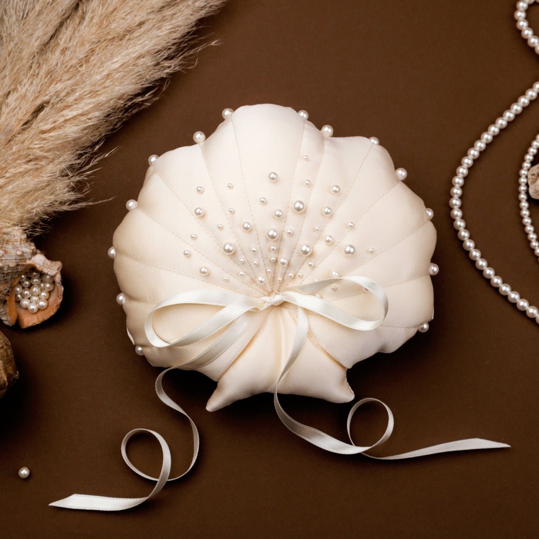 Pearl Pillow For Rings Seashell - ELENA HONCH