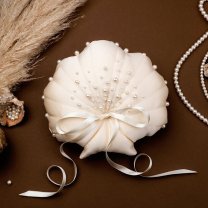 Pearl Pillow For Rings Seashell - ELENA HONCH