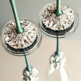 wedding champagne flutes tiffany. tiffany diamond point champagne wedding flutes. tiffany wine glass. drinkware. wed favors.