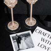 Personalized Flutes Ivy with Cake set in Ivory & Gold - ELENA HONCH