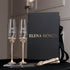 Personalized Flutes Ivy with Cake set in Ivory & Gold - ELENA HONCH