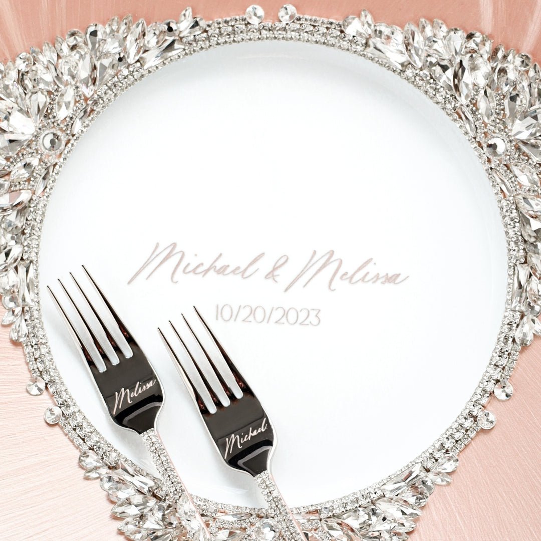 Plate And Forks Blush Set - ELENA HONCH