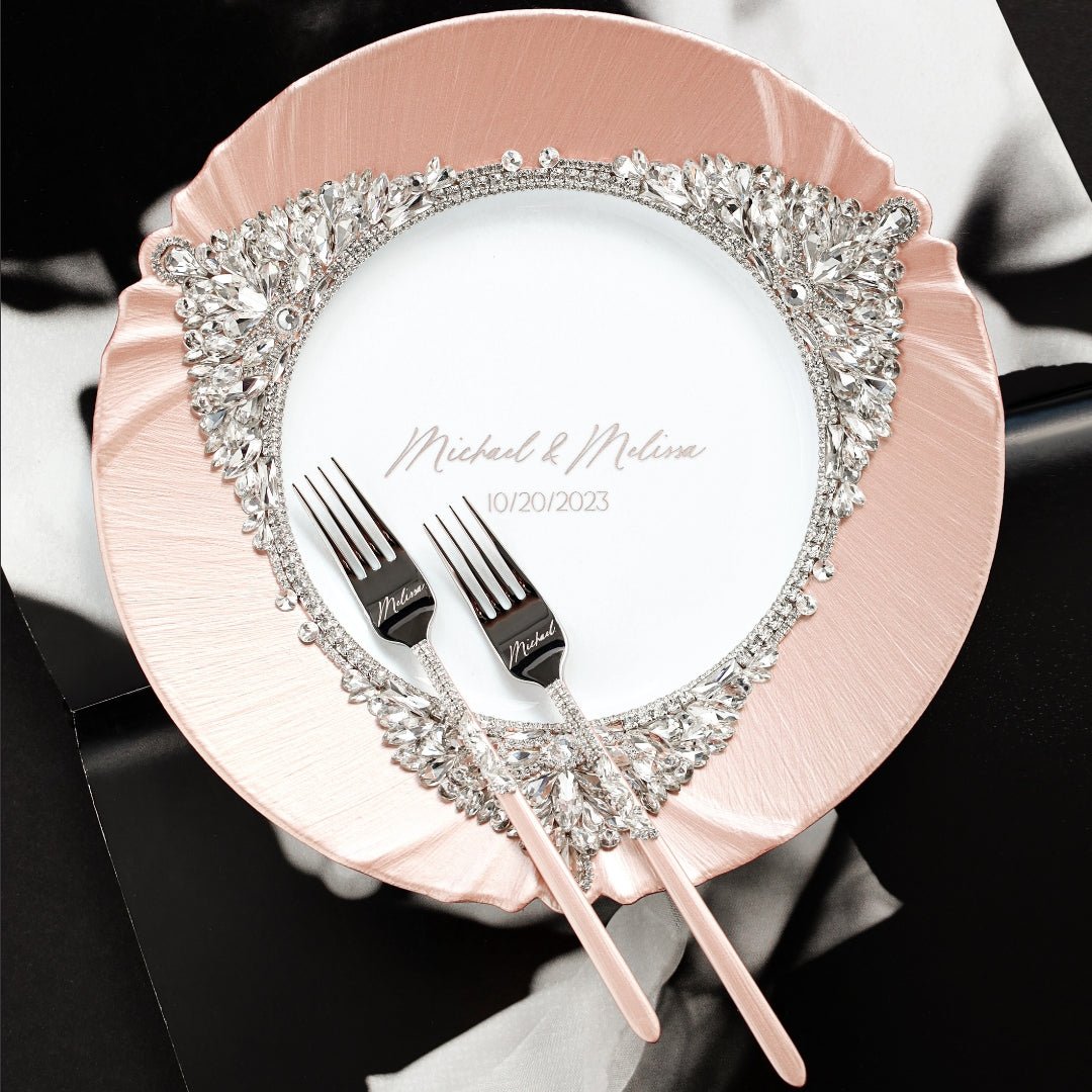 Plate And Forks Blush Set - ELENA HONCH