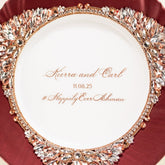 Plate And Forks Burgundy Set - ELENA HONCH