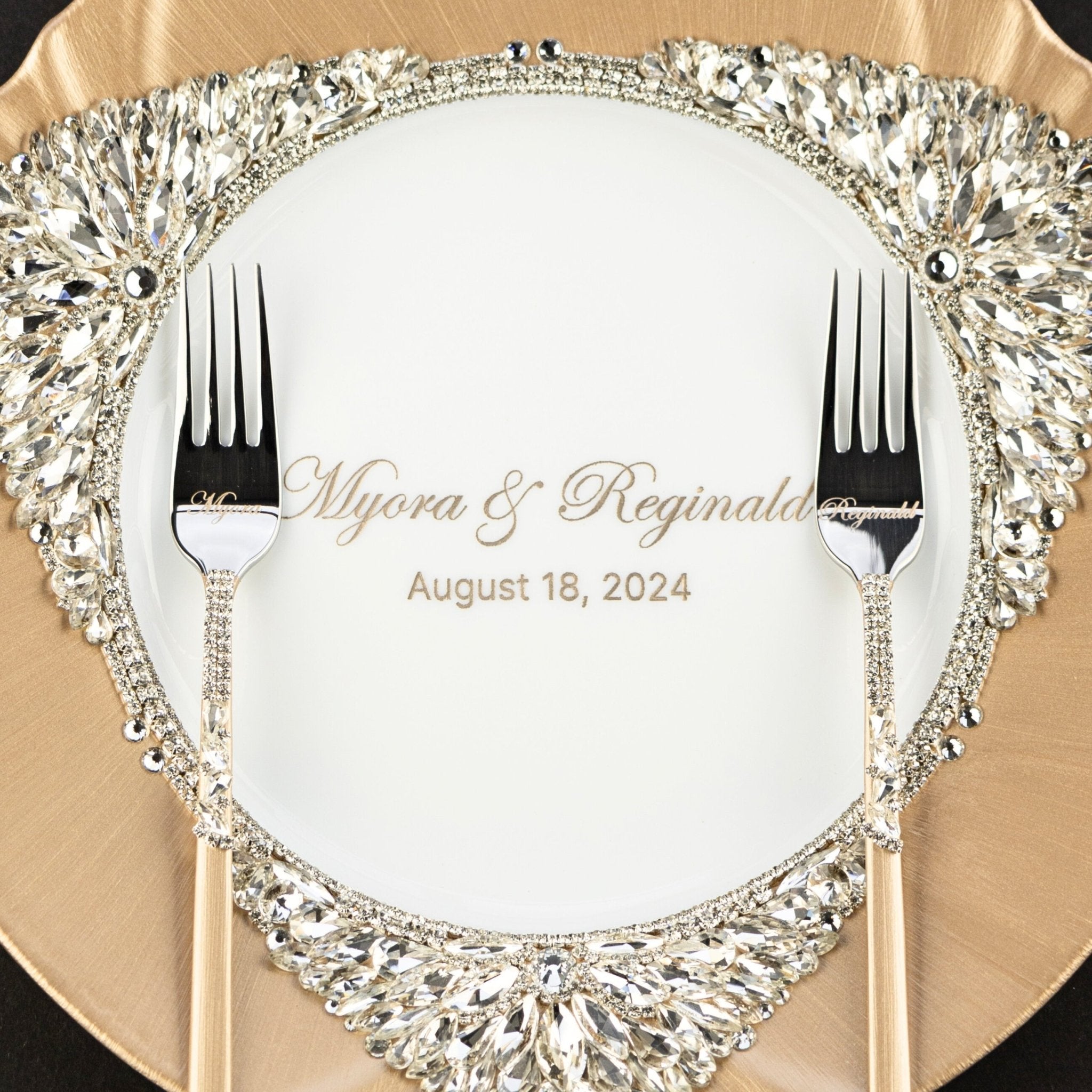 Plate and Forks Champagne Set - ELENA HONCH