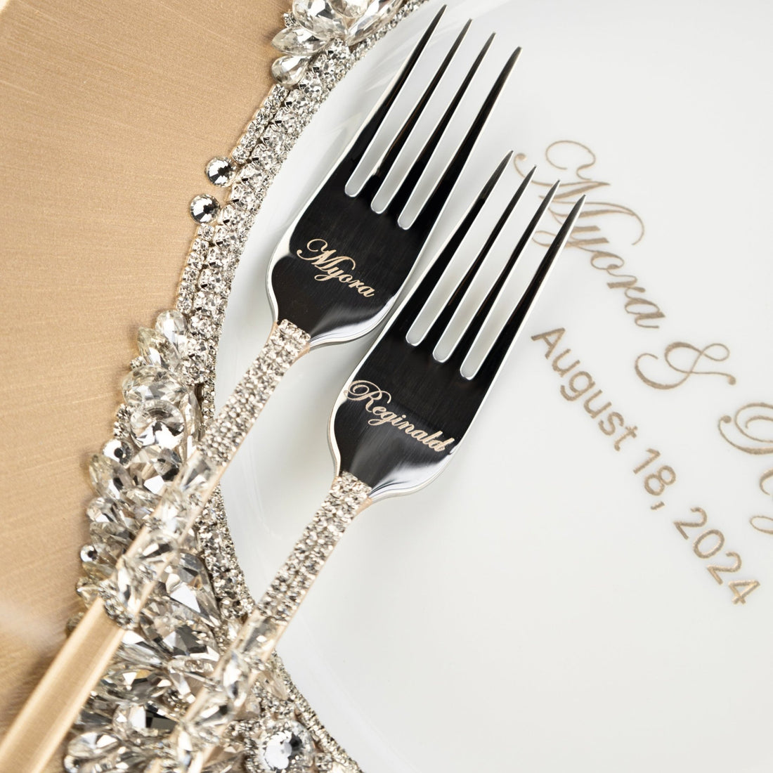 Plate and Forks Champagne Set - ELENA HONCH