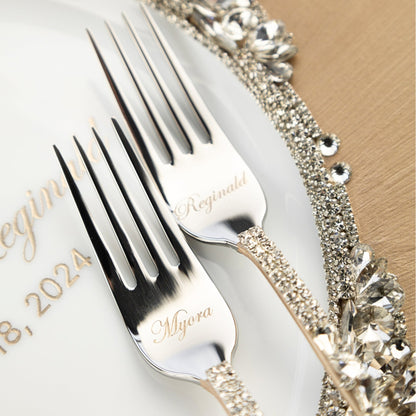 Plate and Forks Champagne Set - ELENA HONCH