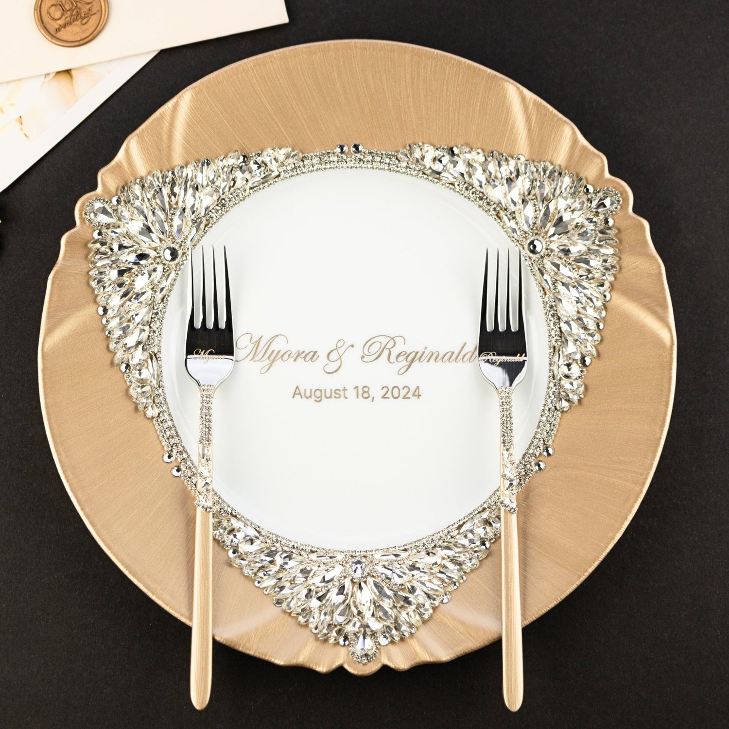 Plate and Forks Champagne Set - ELENA HONCH