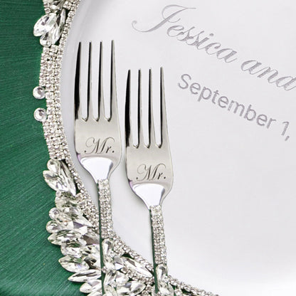 Plate and Forks Emerald Set - ELENA HONCH