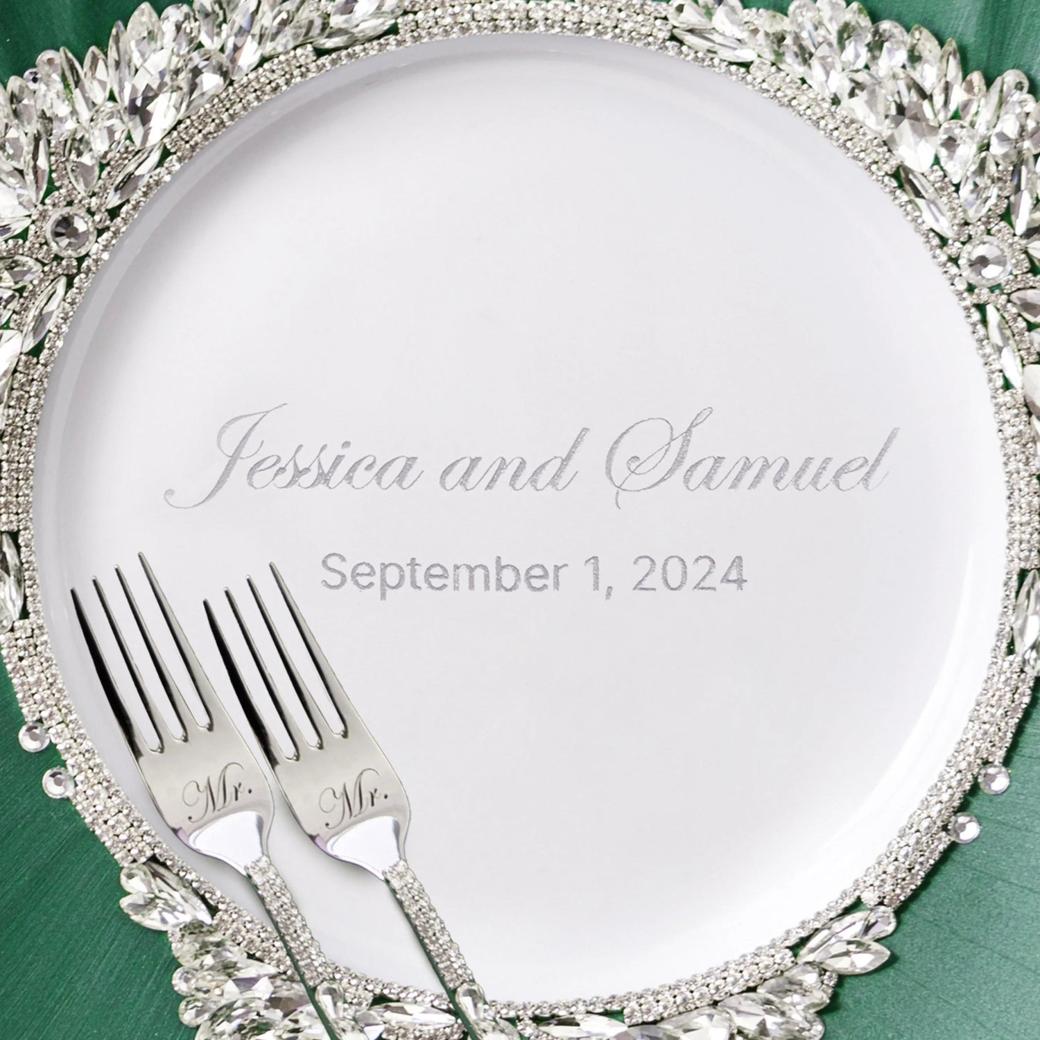 Plate and Forks Emerald Set - ELENA HONCH