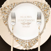 Plate And Forks Ivory & Gold Set - ELENA HONCH