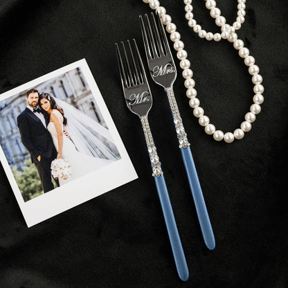 Plate and Forks Navy Set - ELENA HONCH