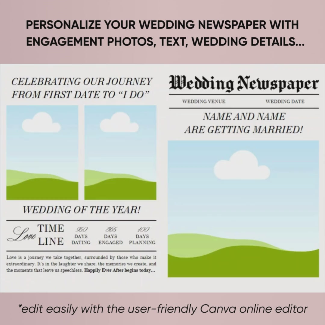 Wedding Newspaper Template