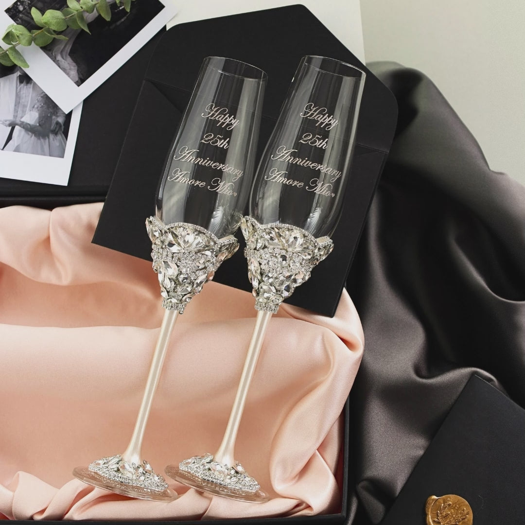 25th Anniversary Flower Flutes Ivory