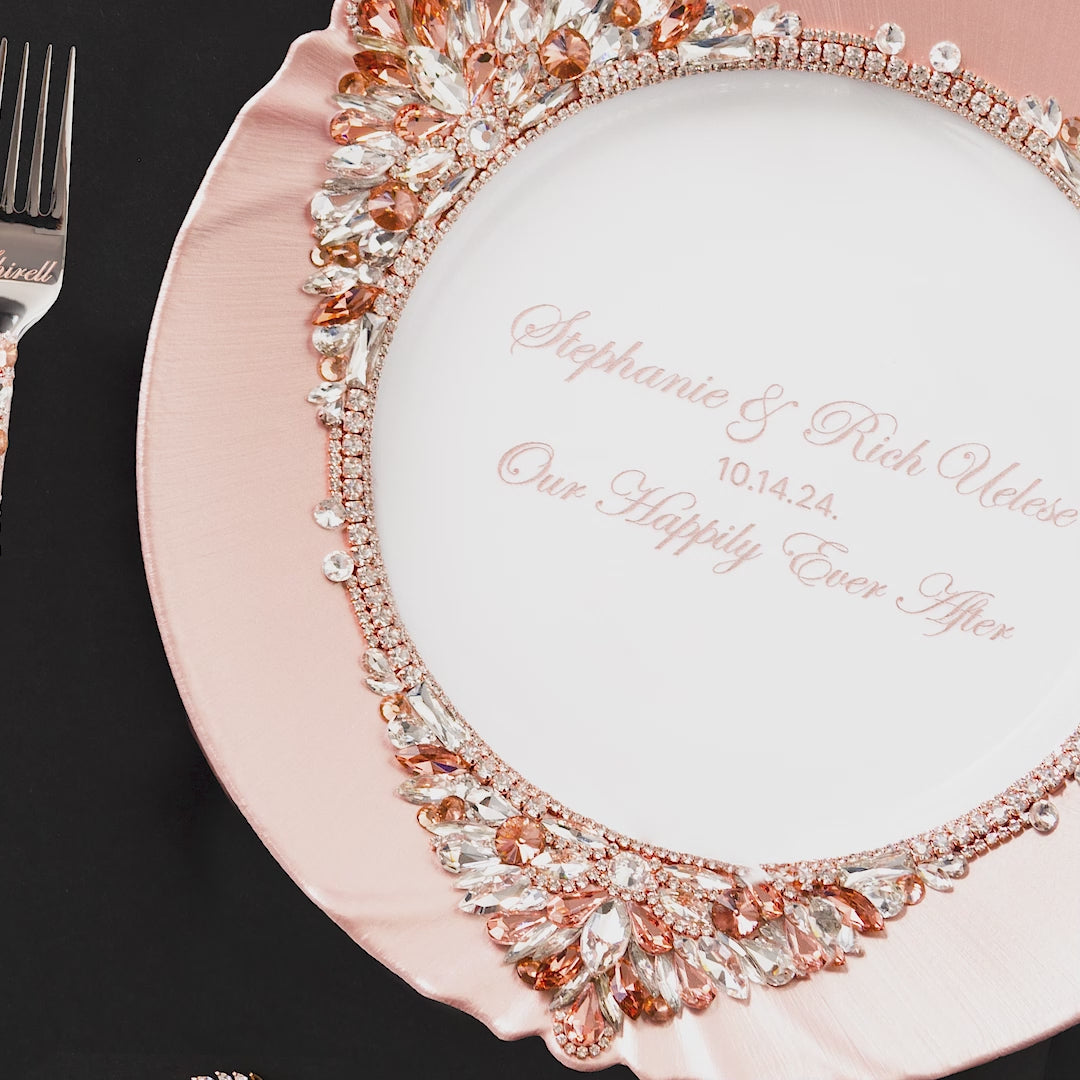 Plate And Forks Rose Gold Set