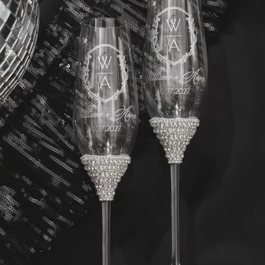 Celebration Flutes in Silver