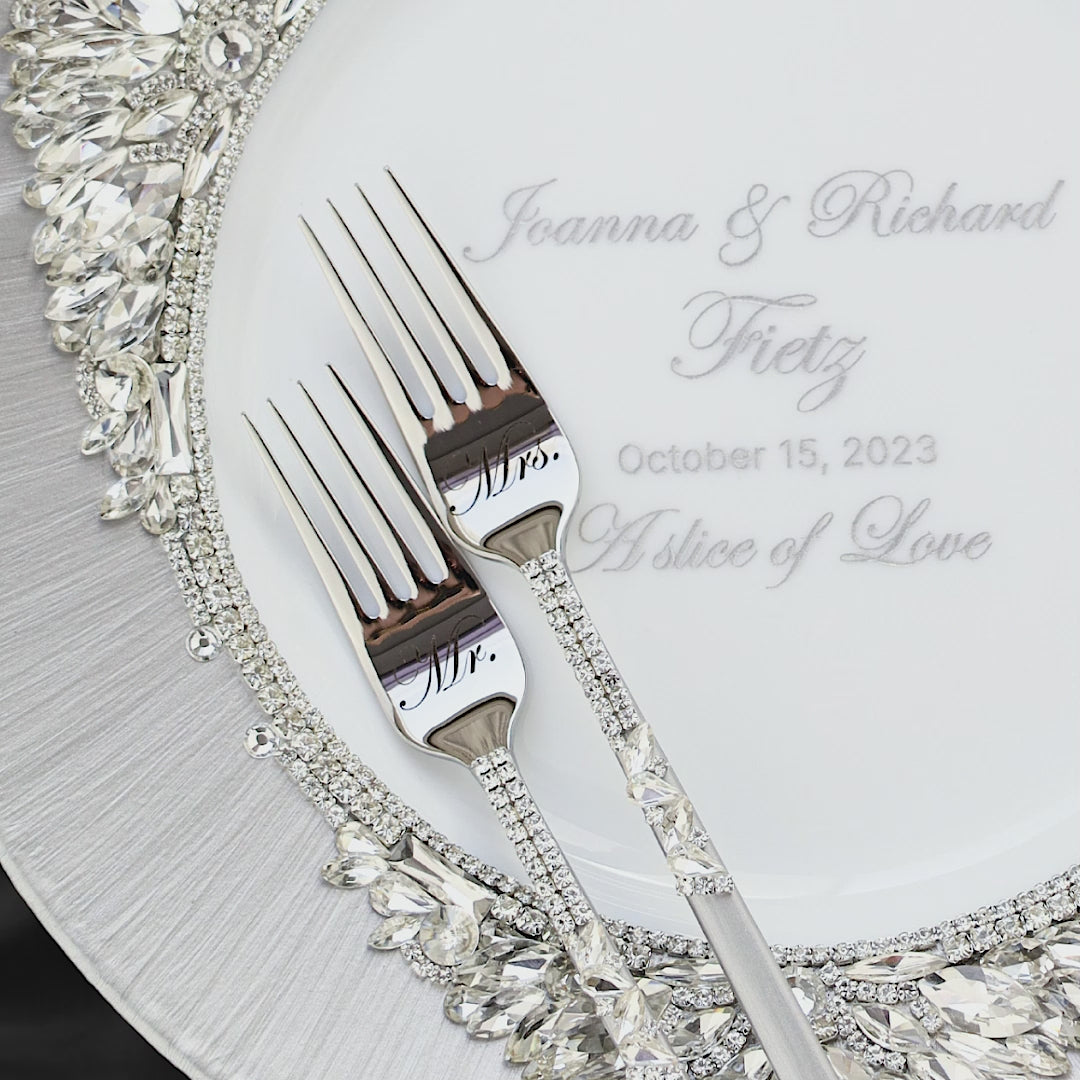 Plate And Forks Silver Set