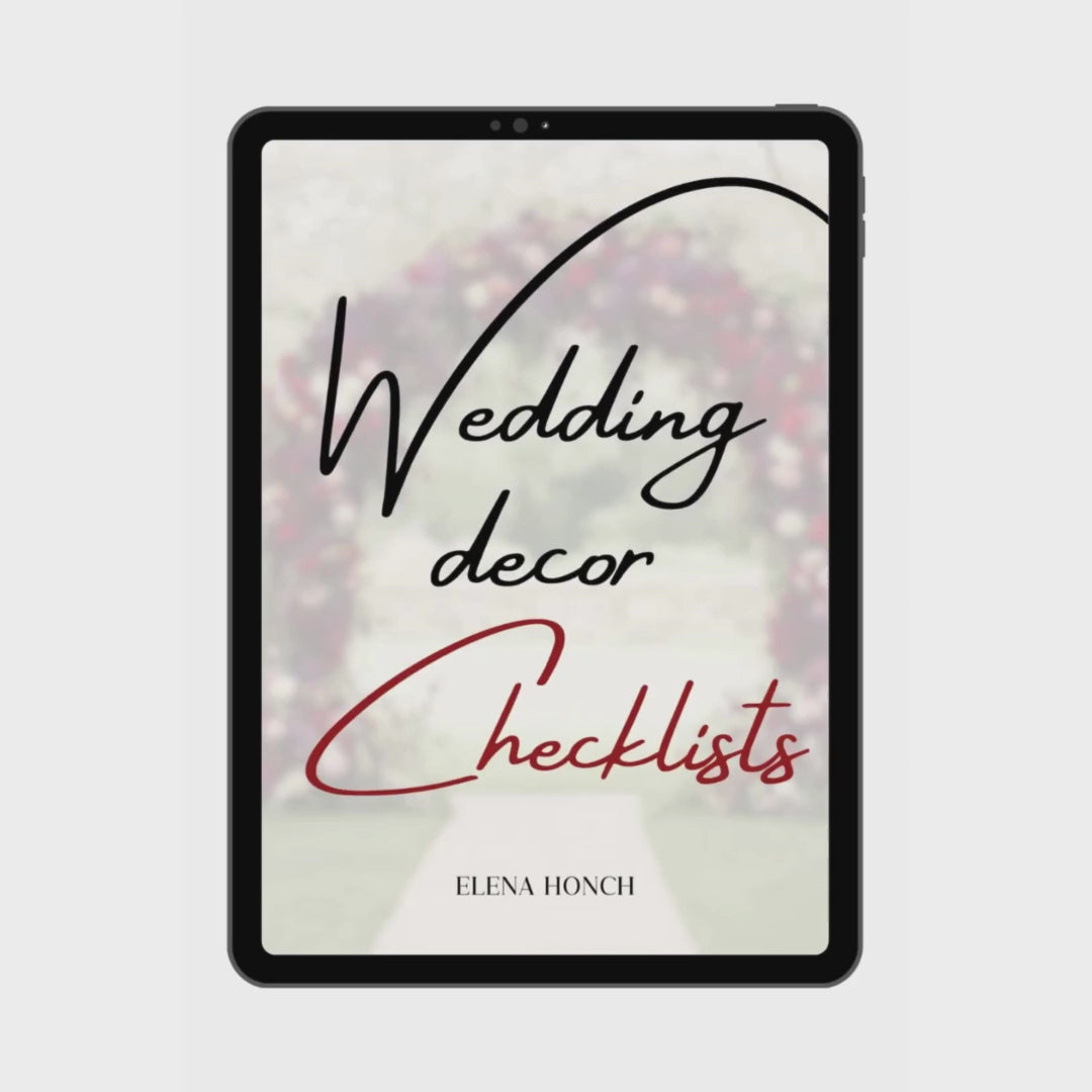 Wedding Decor Checklists