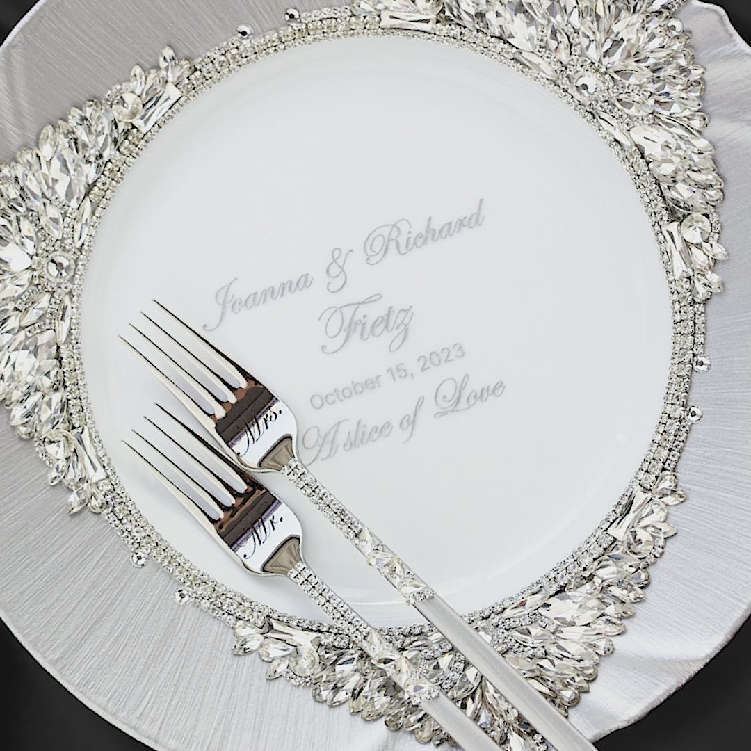 Plate And Forks Silver Set