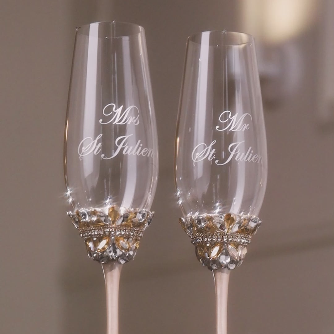 Ivy Flutes Ivory &amp; Gold