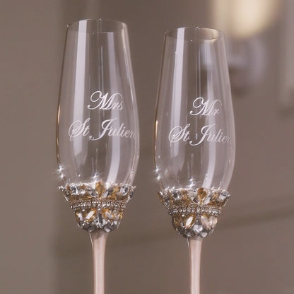 Ivy Flutes Ivory &amp; Gold