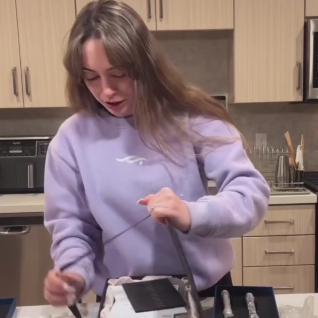 Blossom White Wedding Glasses &amp; Cake Server Set