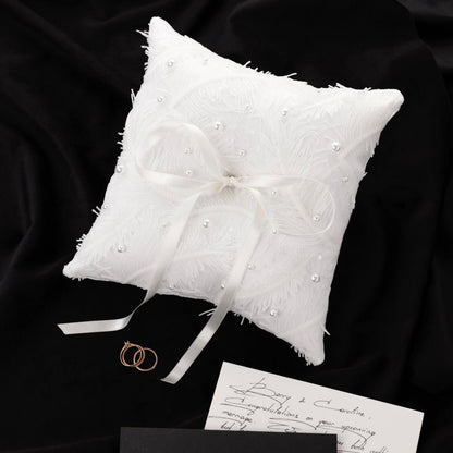 Ruta Flutes White With Ring Bearer Pillow - ELENA HONCH