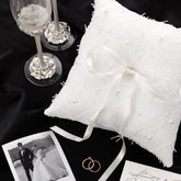 Ruta Flutes White With Ring Bearer Pillow - ELENA HONCH