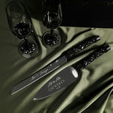 Ruta Flutes with Cake Set in Black - ELENA HONCH