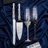 Ruta Flutes with Cake Set in Black & Silver - ELENA HONCH