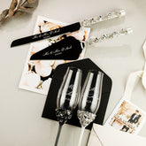 Ruta Flutes with Cake Set in Black & White - ELENA HONCH