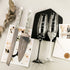 Ruta Flutes with Cake Set in Black & White - ELENA HONCH