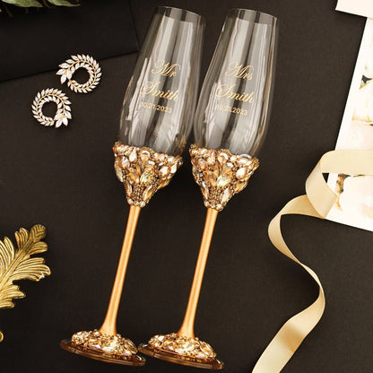 Ruta Gold flutes and Cake Set - ELENA HONCH