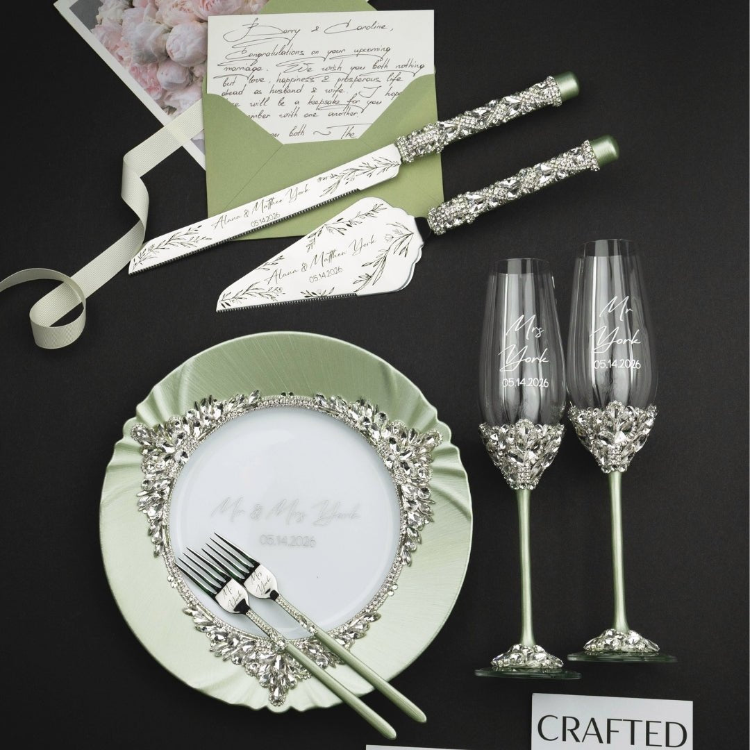 Ruta Set in Eucalyptus Color - ELENA HONCH