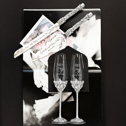 Ruta Silver flutes &amp; Cake set - ELENA HONCH