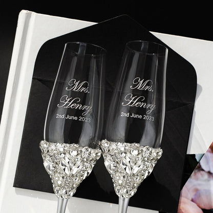 Ruta Silver Toasting Flutes - ELENA HONCH