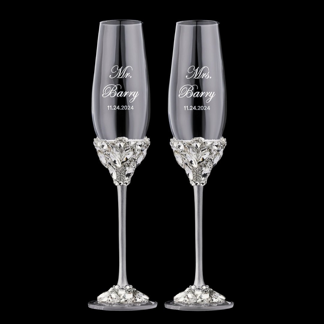 Ruta Silver Toasting Flutes - ELENA HONCH