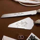 Swan Ivory Cake Set with pearls - ELENA HONCH