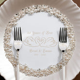 Swan Plate And Forks Ivory Set - ELENA HONCH