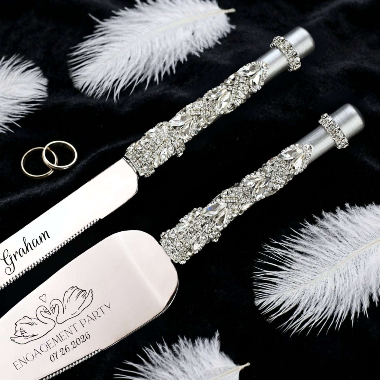 Swan Silver Cake Set - ELENA HONCH