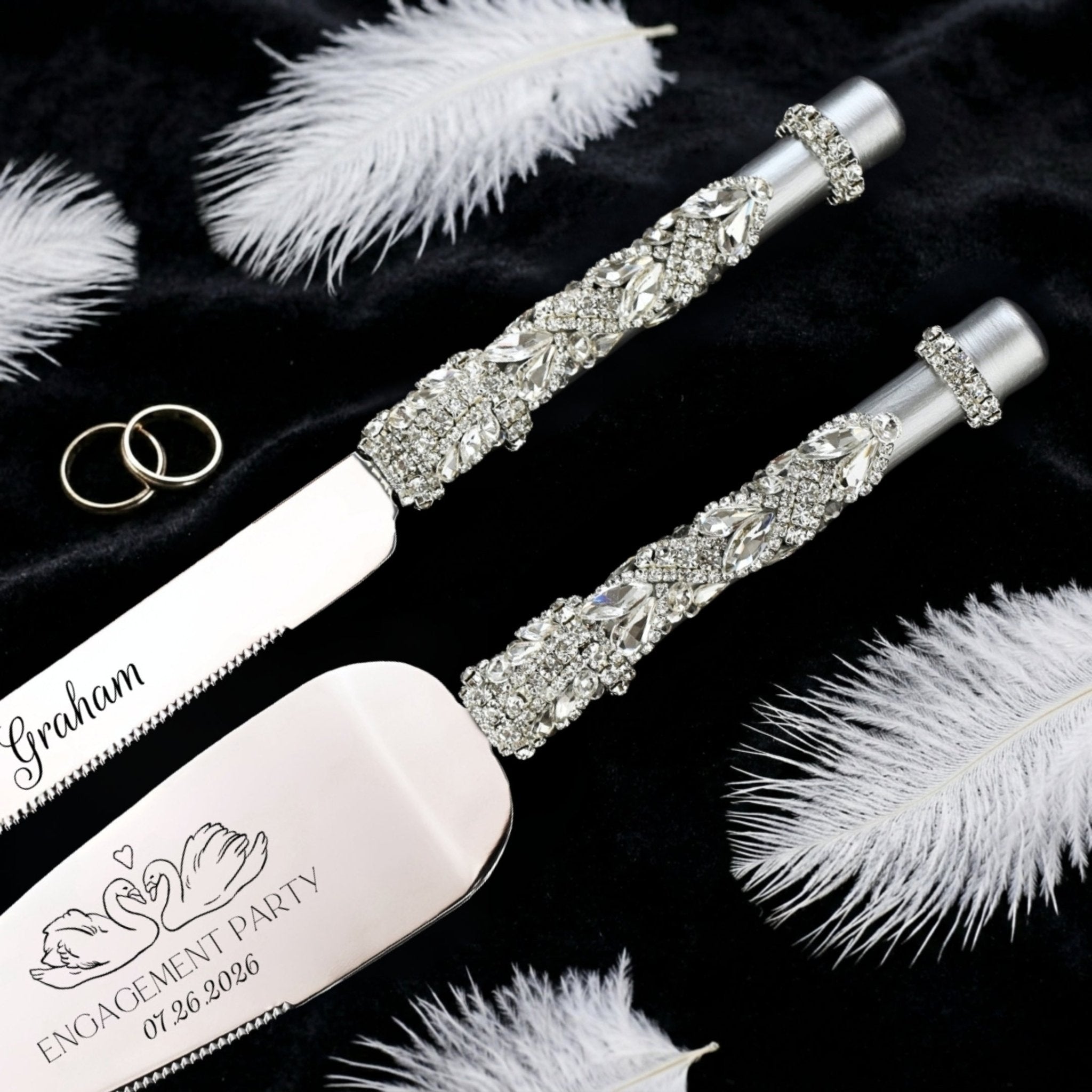 Swan Silver Cake Set - ELENA HONCH