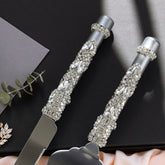 Unique Wedding Glasses Ivone & Cake Set in Silver - ELENA HONCH